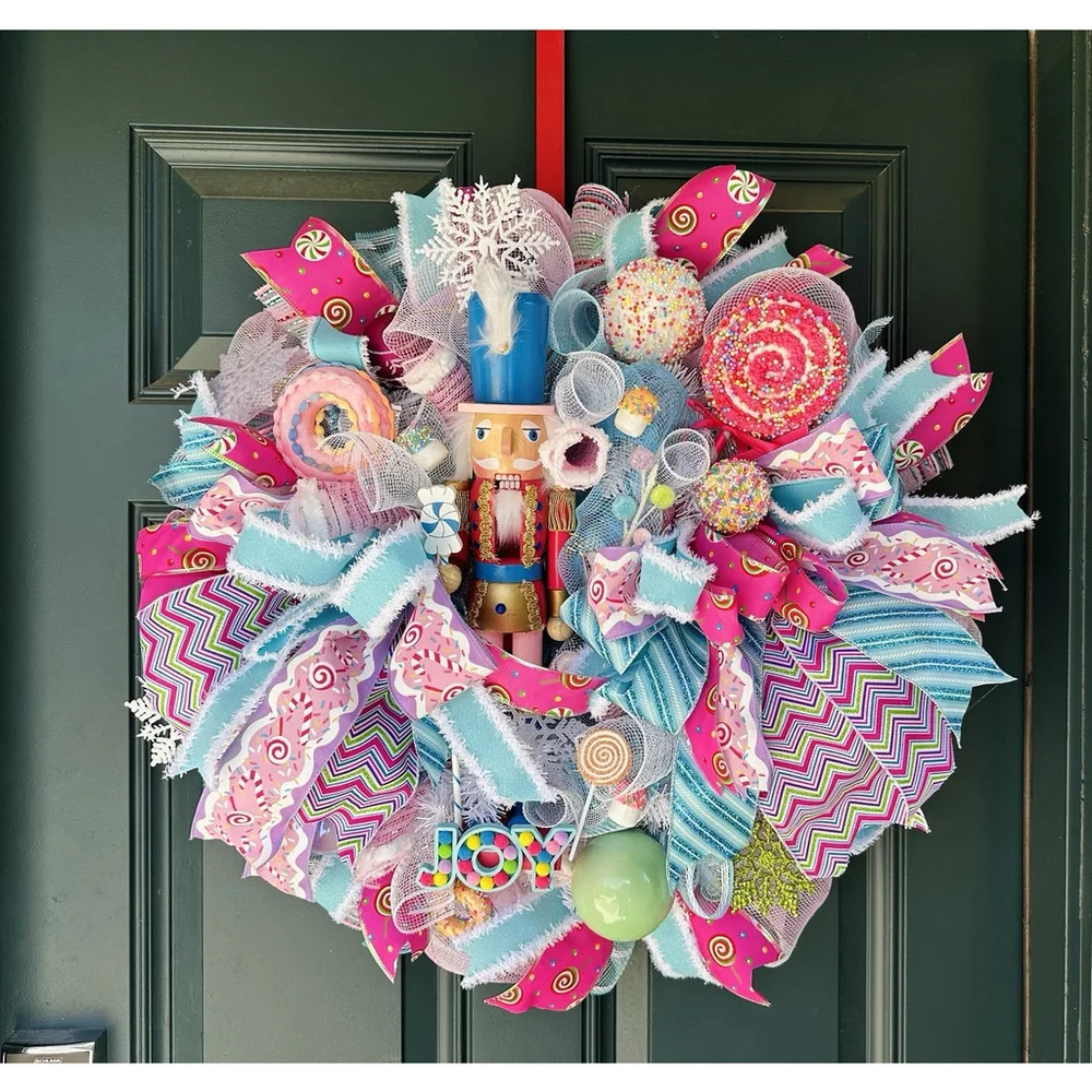 Candyland Wreath, nutcracker wreath, candyland decor Decor, nutcracker decor
